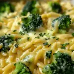 One Pot Broccoli Cheese Orzo
