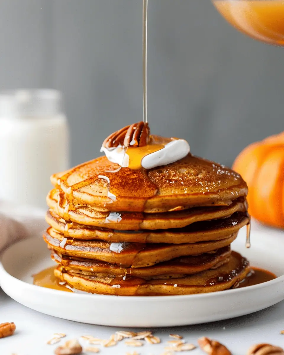 Blender Oatmeal Pumpkin Pancakes: Easy Recipe with Turkey Bacon