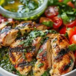 Chimichurri Grilled Chicken Bowl with Garlic Sauce