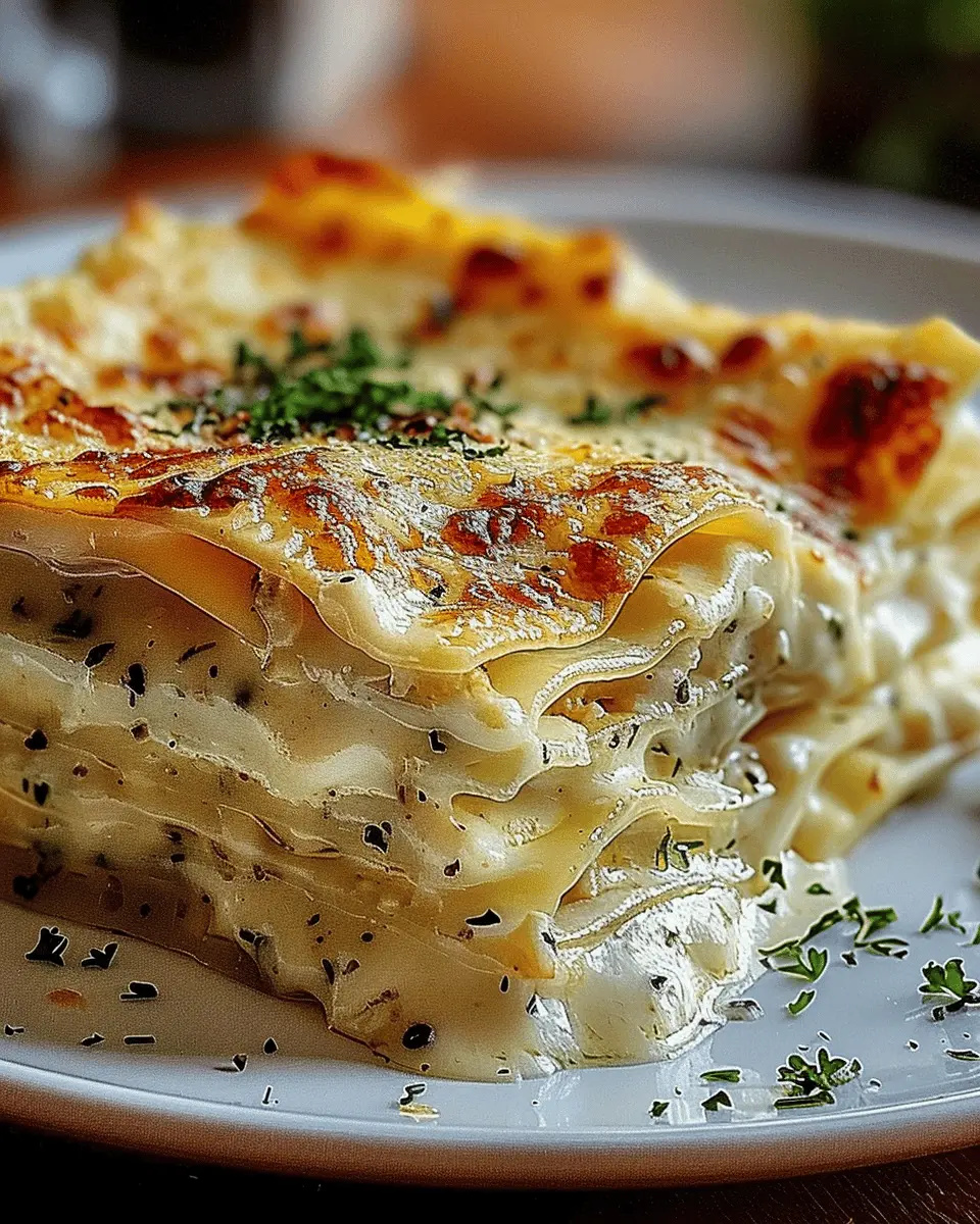 Creamy White Lasagna Delight: Easy Turkey Bacon and Chicken Ham Recipe