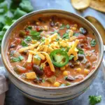 Crockpot Vegetarian Tortilla Soup