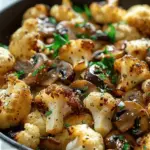 Garlic Cauliflower Mushroom Skillet