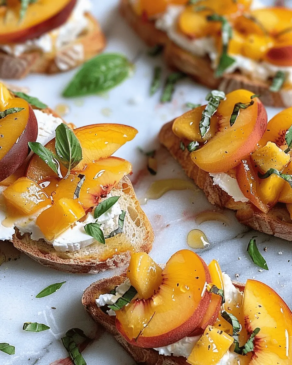 Peach Bruschetta with Goat Cheese and Honey: A Juicy Summer Delight