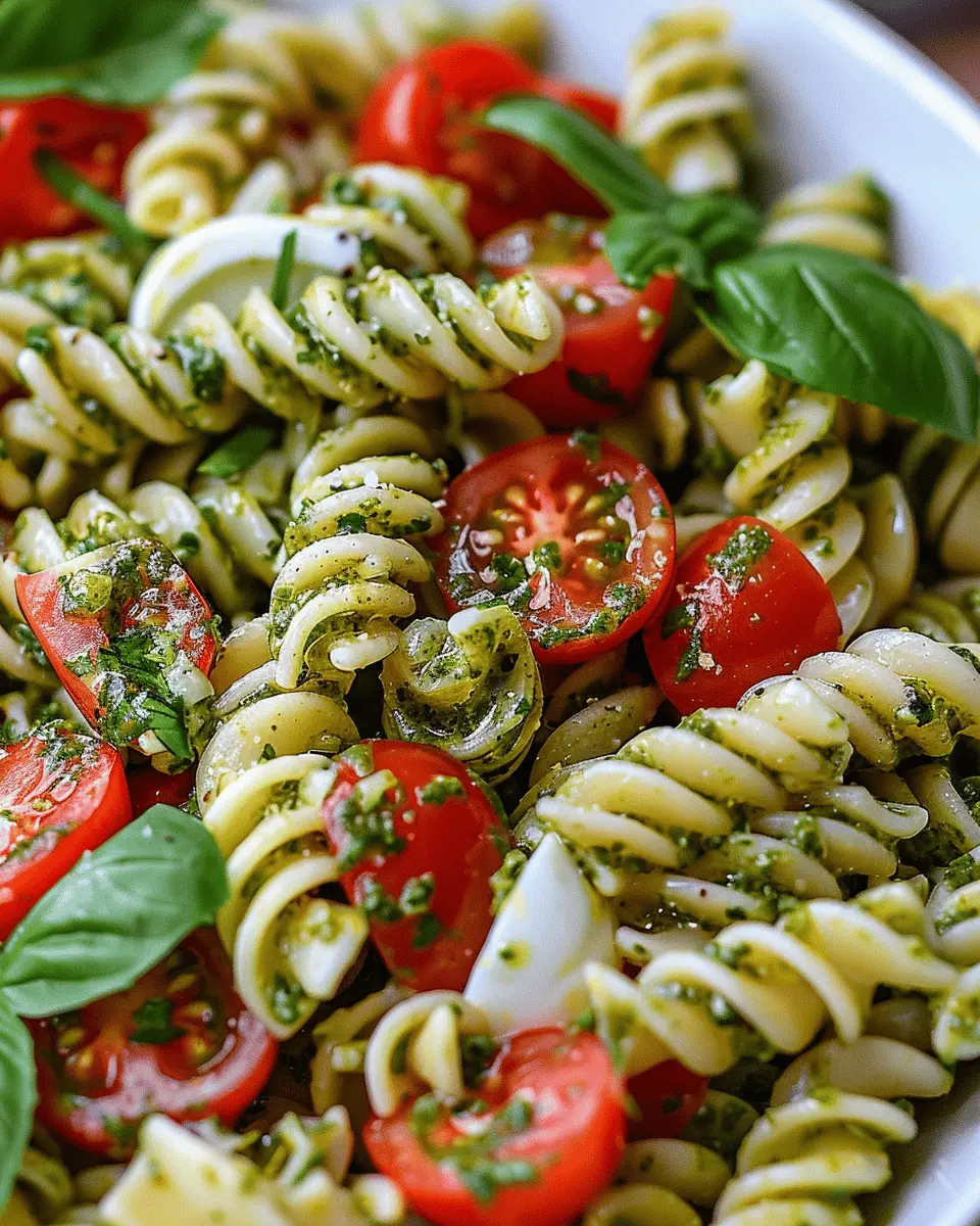 Pesto Caprese Pasta Salad: A Fresh Twist with Turkey Bacon