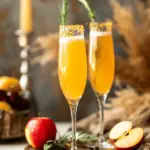 Bourbon Spiked Apple Cider Mimosa