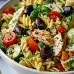 Mediterranean Chicken Pasta Salad