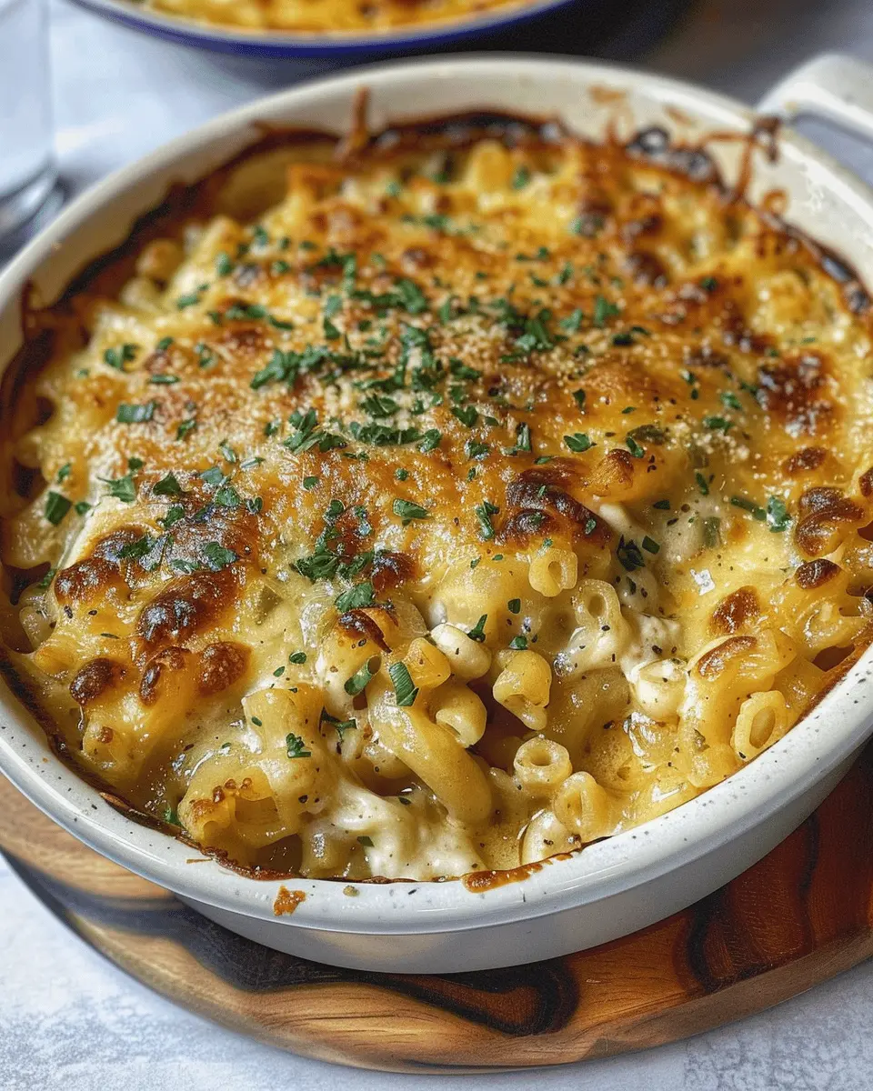 French Onion Soup Pasta: Indulgent Comfort Food with Turkey Bacon