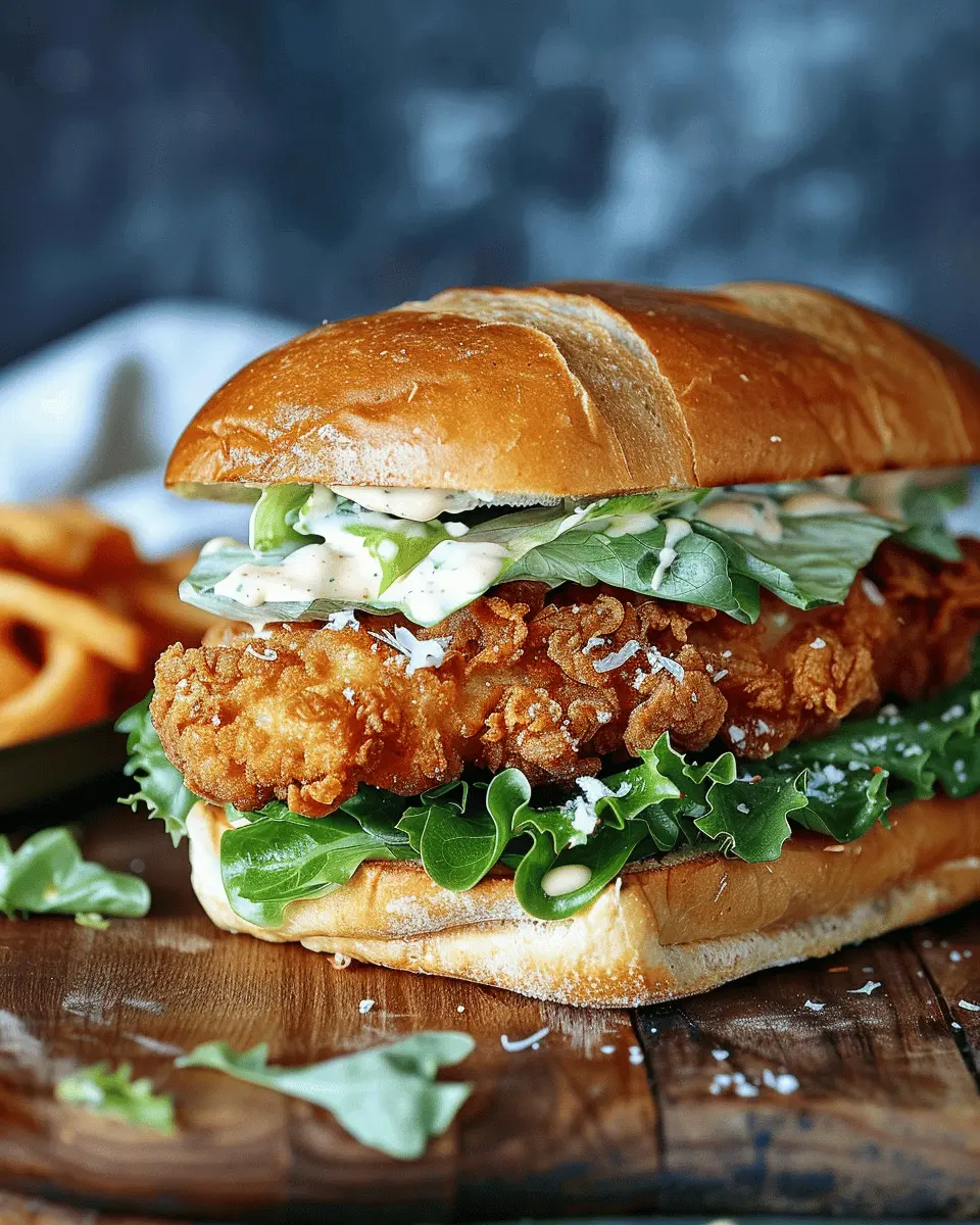 Crispy Chicken Caesar Sandwich with Turkey Bacon: A Tasty Twist