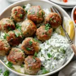 Greek Turkey Meatballs with Tzatziki