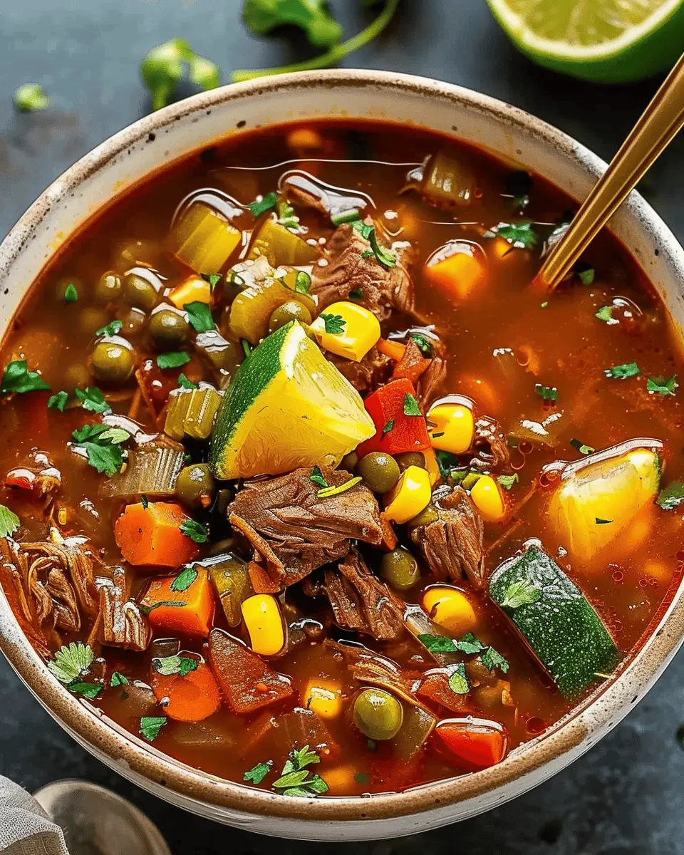 Mexican Beef and Vegetable Soup: Easy Comfort in Every Bowl