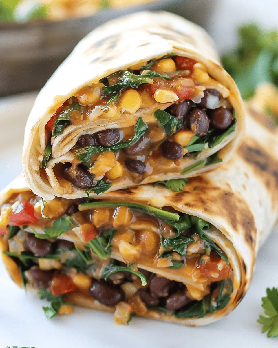 15 Minute Black Bean and Spinach Burritos You’ll Love Making
