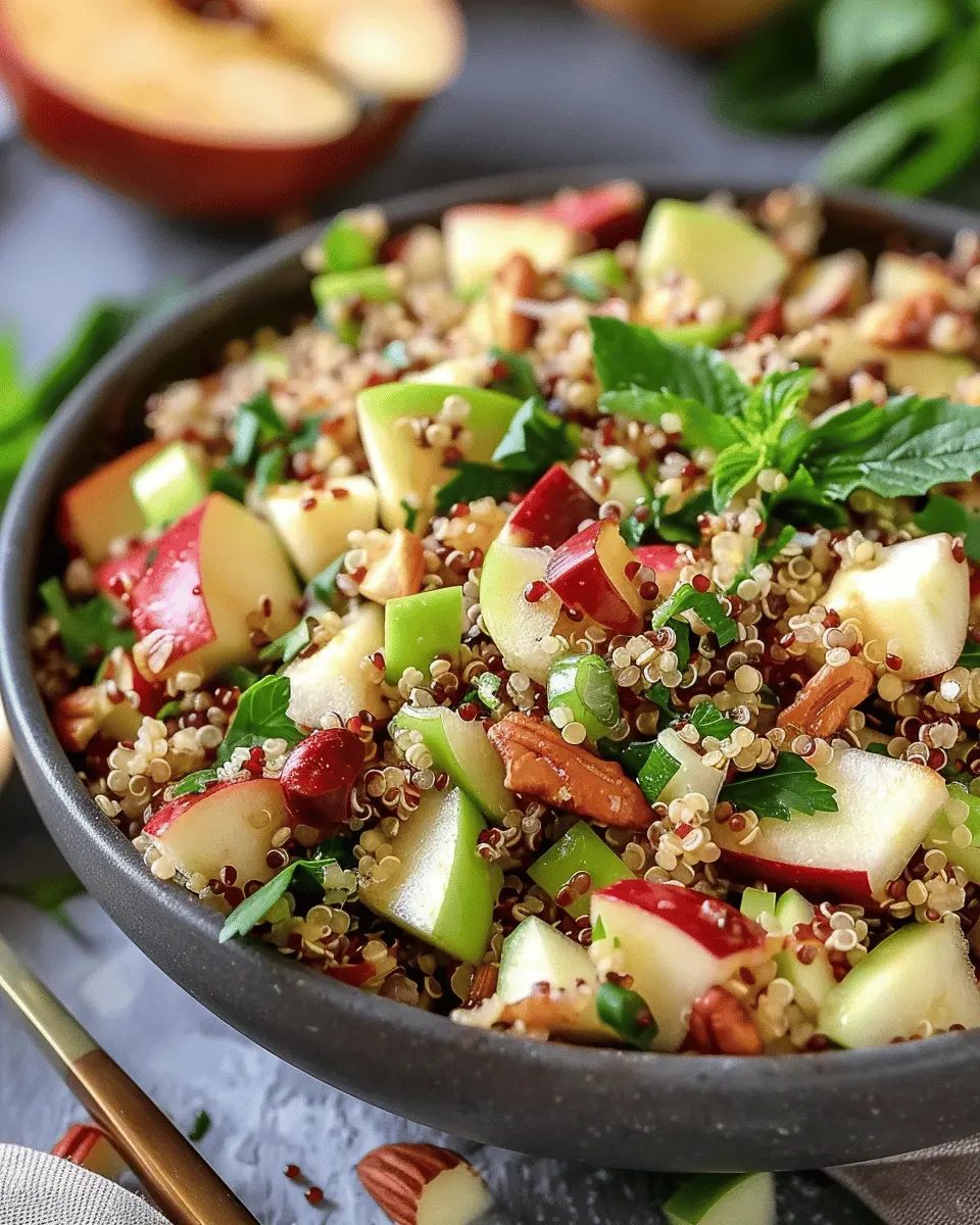 Quinoa Apple Salad: A Fresh and Fruity Flavor Explosion