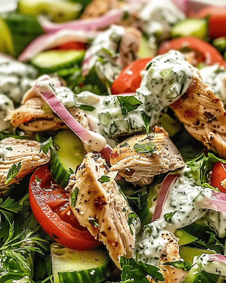 Mediterranean Tzatziki Chicken Salad: Easy, Fresh, and Flavorful