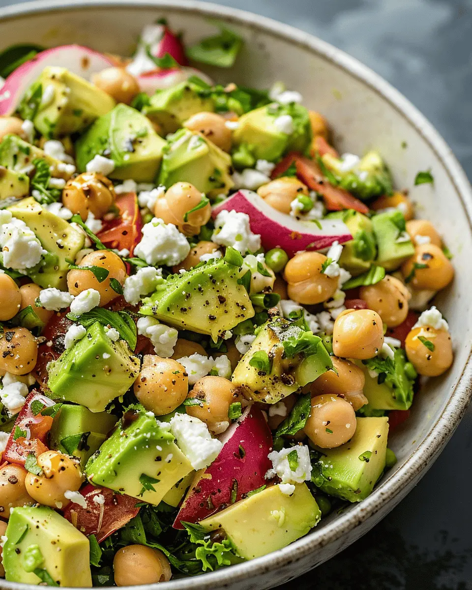 Chickpea Feta Avocado Salad: Easy, Healthy, and Delicious Delight
