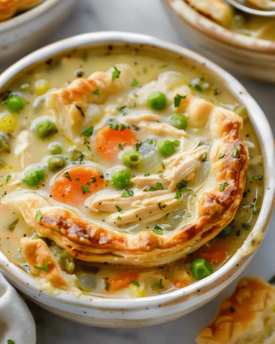 Chicken Pot Pie Soup: Cozy Comfort with Turkey Bacon Goodness