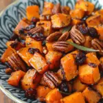 Roasted Butternut Squash with Cranberries and Pecans