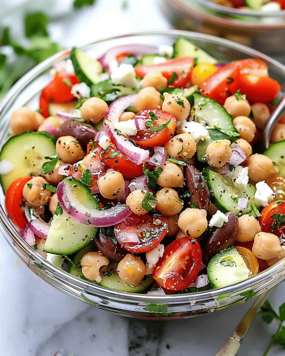 Greek chickpea salad recipe: Easy, Fresh Delight for Your Table