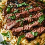 Flank Steak with Creamy Orzo