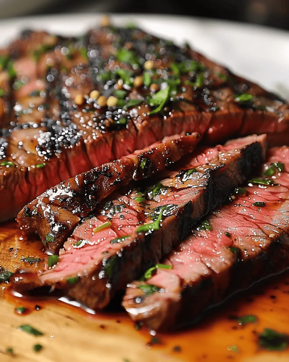 Juicy Flank Steak with Soy Marinade: Easy Recipe in 4 Steps