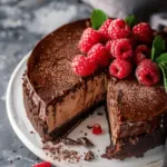 Dark Chocolate Raspberry Cheesecake