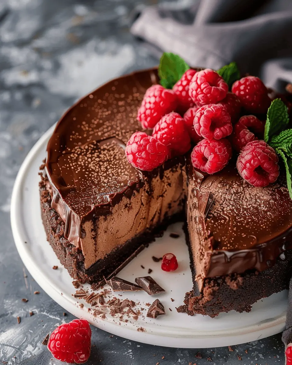 Dark Chocolate Raspberry Cheesecake: Indulgent Homemade Delight