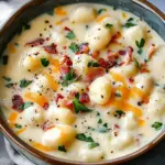 Creamy Bacon Cheddar Gnocchi Soup Recipe