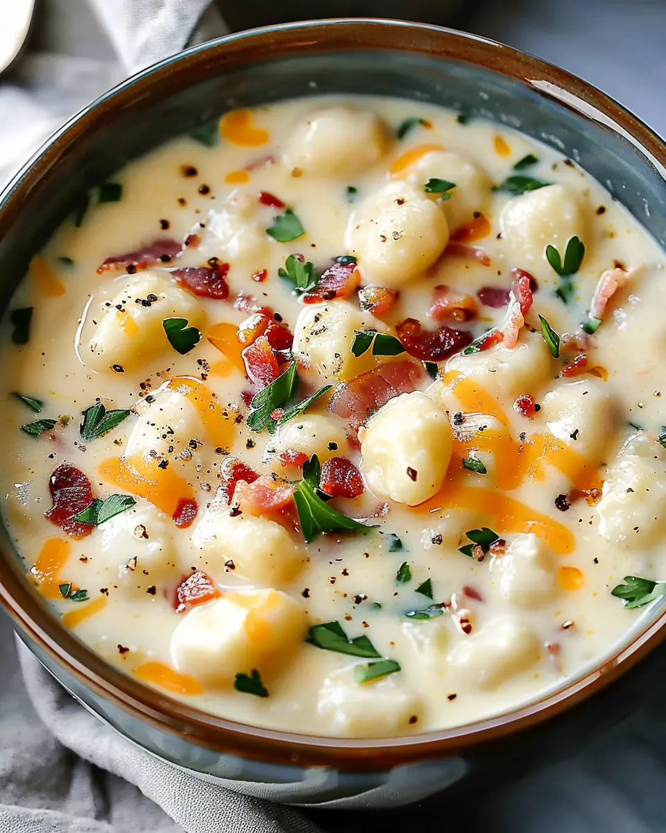 Creamy Turkey Bacon Cheddar Gnocchi Soup Recipe for Cozy Nights