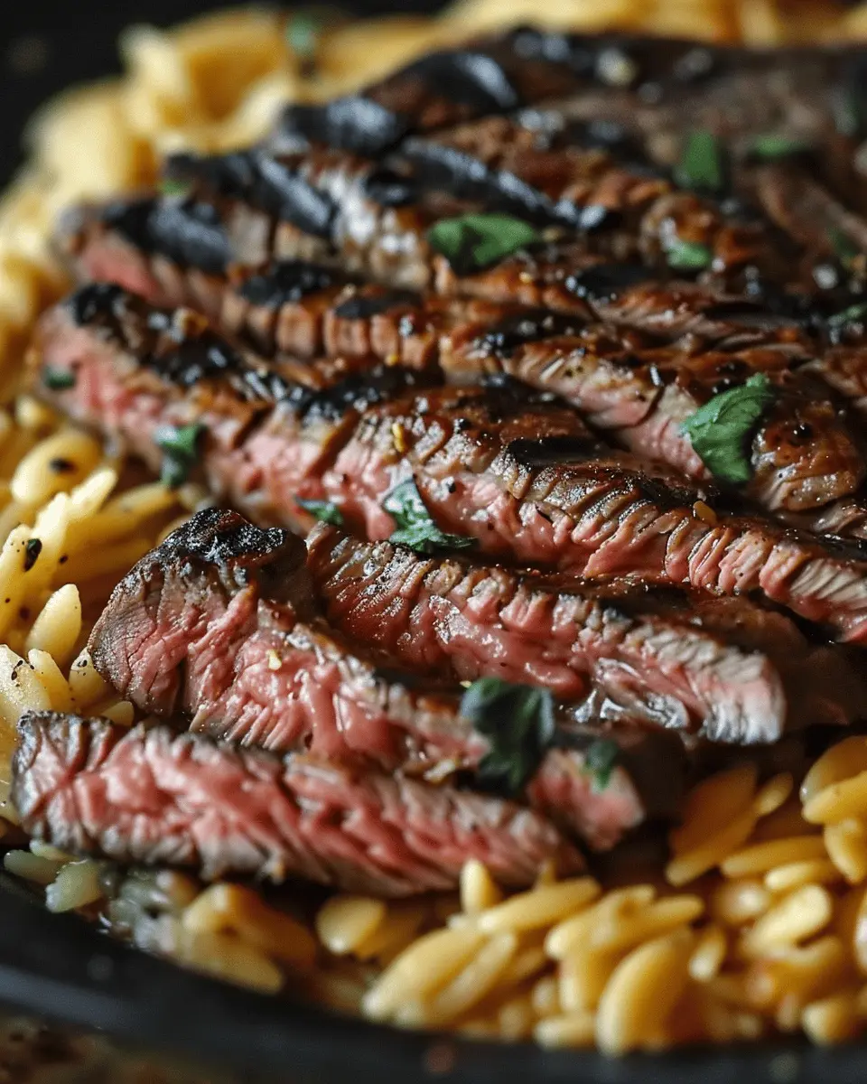 Flank Steak with Creamy Orzo: An Indulgent Family Favorited Recipe
