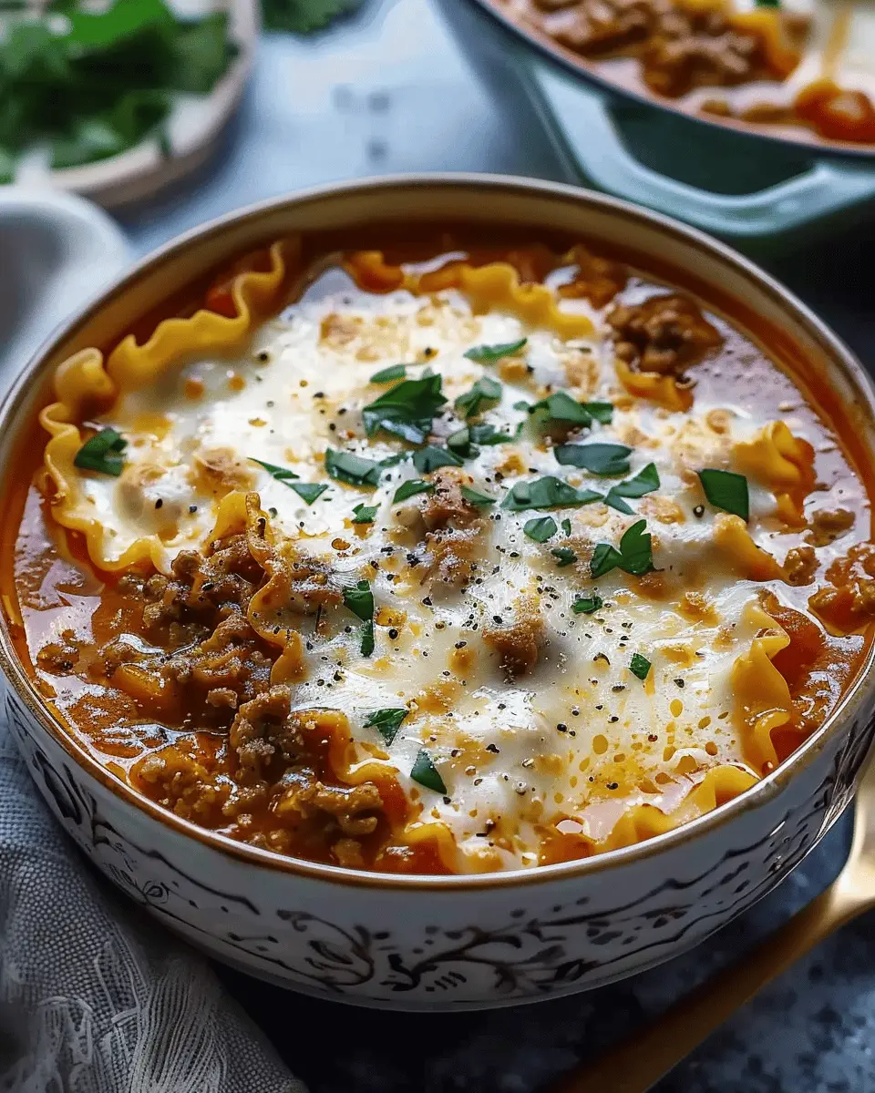 Mouthwatering One Pot Lasagna Soup: Easy Comfort Food Delight