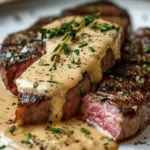 Juicy Steak with Creamy Garlic Sauce