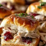 Thanksgiving Leftover Turkey Cranberry Sliders