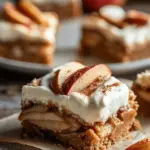 Cinnamon Blondies with Caramelized Apples and Cream Cheese Frosting