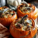 Turkey Sage Stuffed Pumpkins