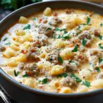 Creamy Parmesan Italian Sausage Ditalini Soup