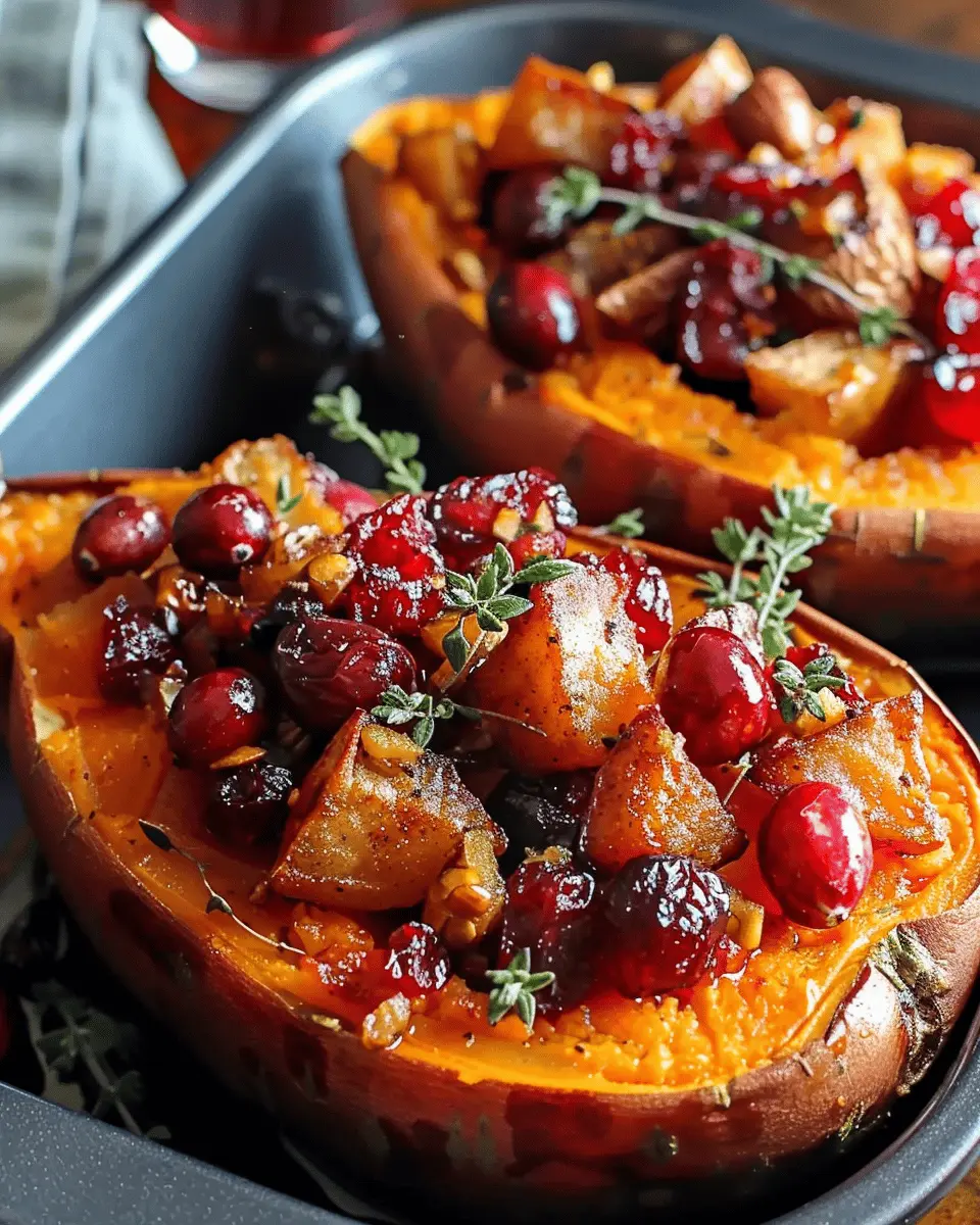 Indulge in Cranberry Apple Twice-Baked Sweet Potatoes for Fall Bliss