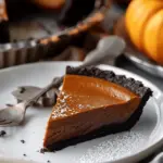 Simple Dark Chocolate Pumpkin Tart