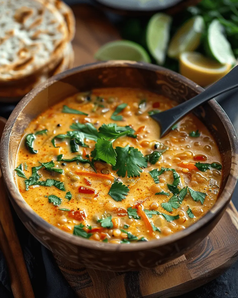 Thai Coconut Red Lentil Soup: A Comforting and Easy Delight