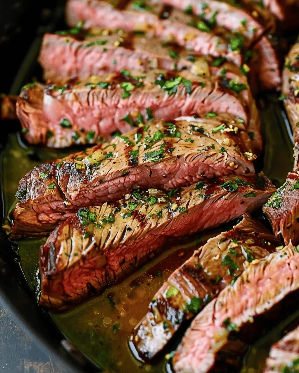 Garlic Butter Skillet Flank Steak: Easy Oven Recipe for Juicy Flavor