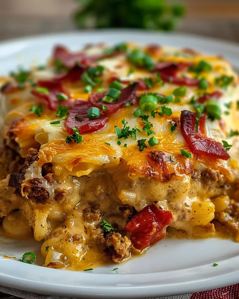 Cowboy Casserole: Easy Comfort Food with Turkey Bacon and Chicken Ham