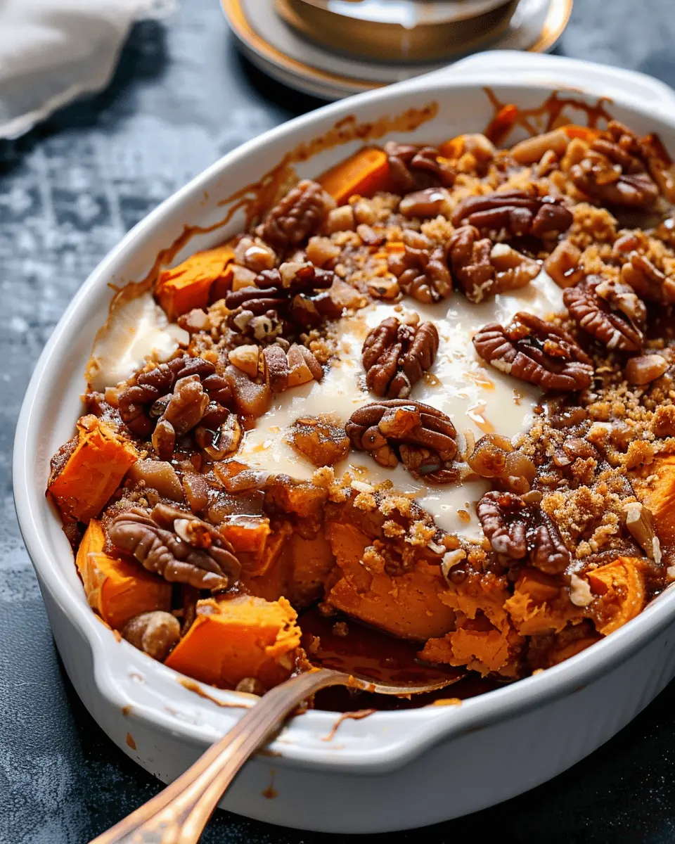 Southern Maple Sweet Potato Casserole with Turkey Bacon Delight