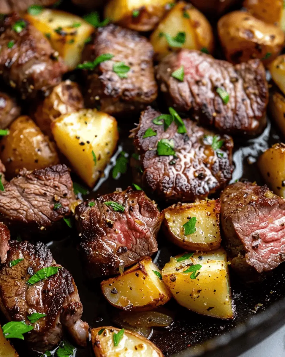 Garlic Butter Steak Bites and Potatoes: Juicy Comfort Food Delight