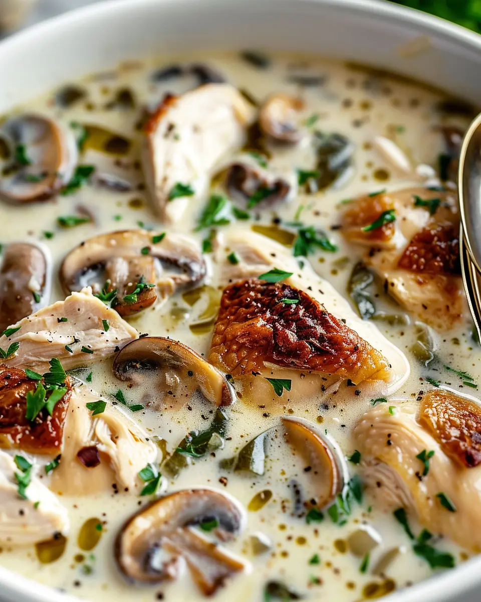 Comforting Rotisserie Chicken Soup with Savory Turkey Bacon Delight