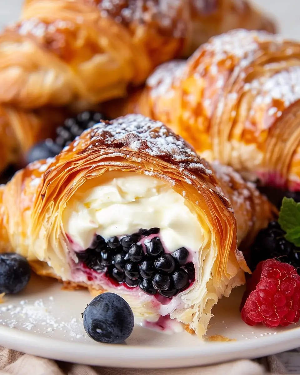 Berries and Cream Filled Croissants: A Delightful Treat for Food Lovers