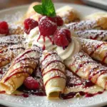 Raspberry Vanilla Cream Crepes