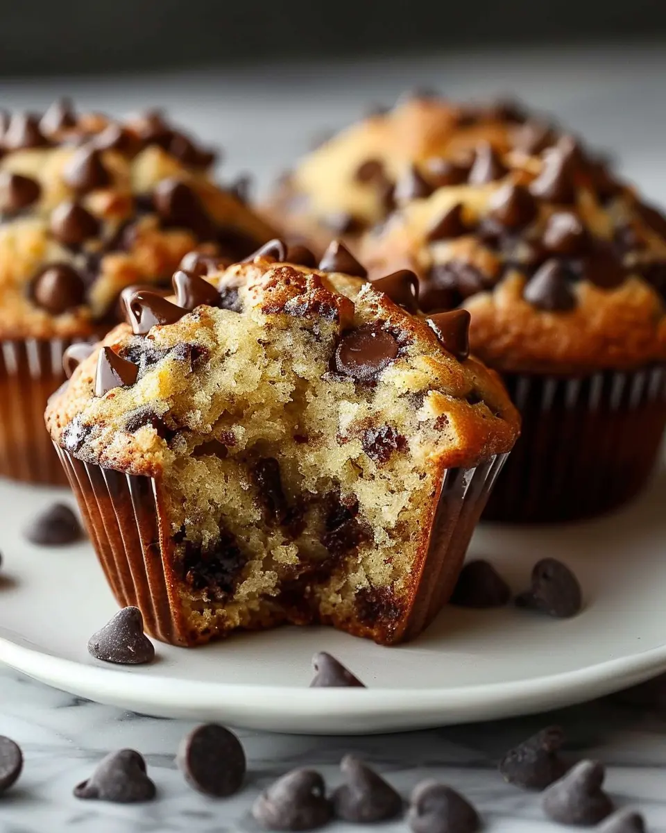 Moist Chocolate Chip Banana Muffins: Indulgent Comfort in Every Bite