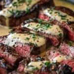 Steak with Creamy Garlic Sauce