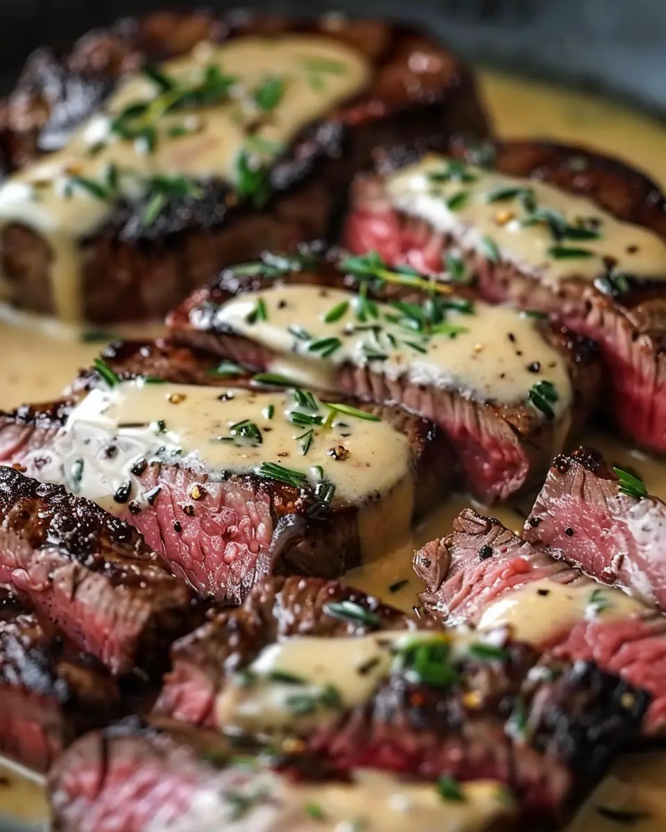 Steak with Creamy Garlic Sauce: An Indulgent Homemade Delight