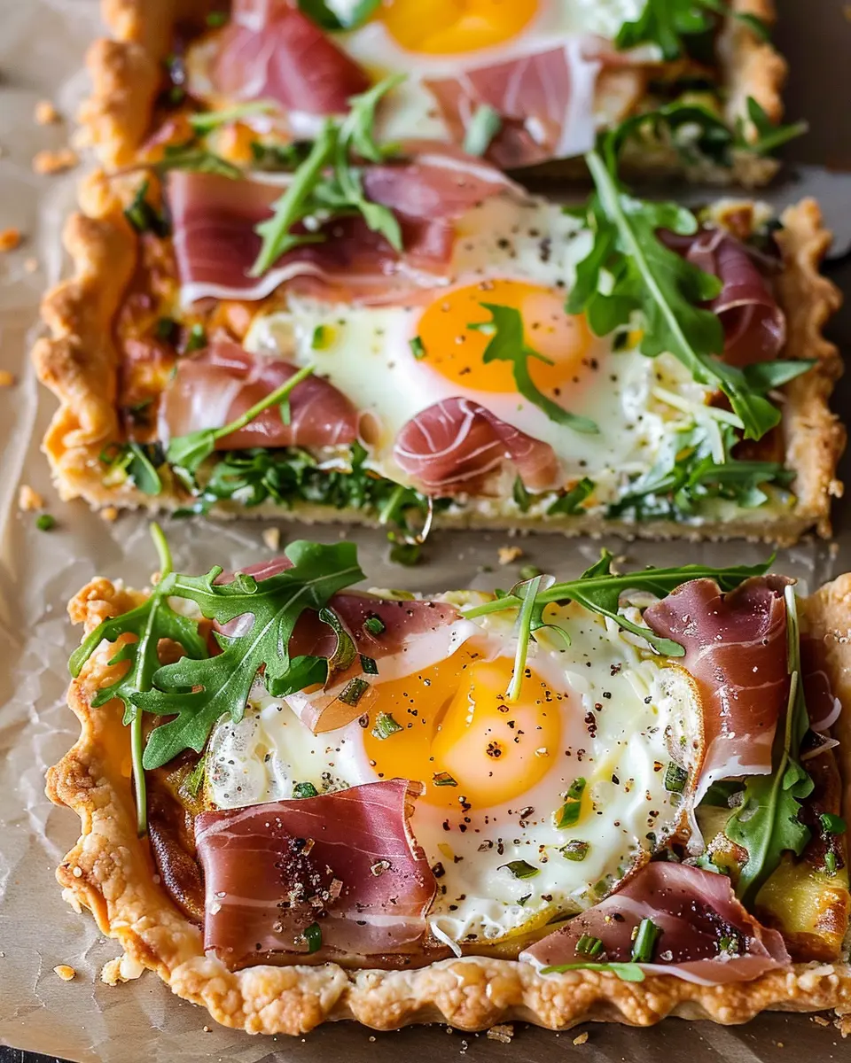 Baked Prosciutto and Egg Breakfast Tart: Easy Delight for Mornings