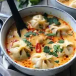 Easy Thai Coconut Curry Dumpling Soup