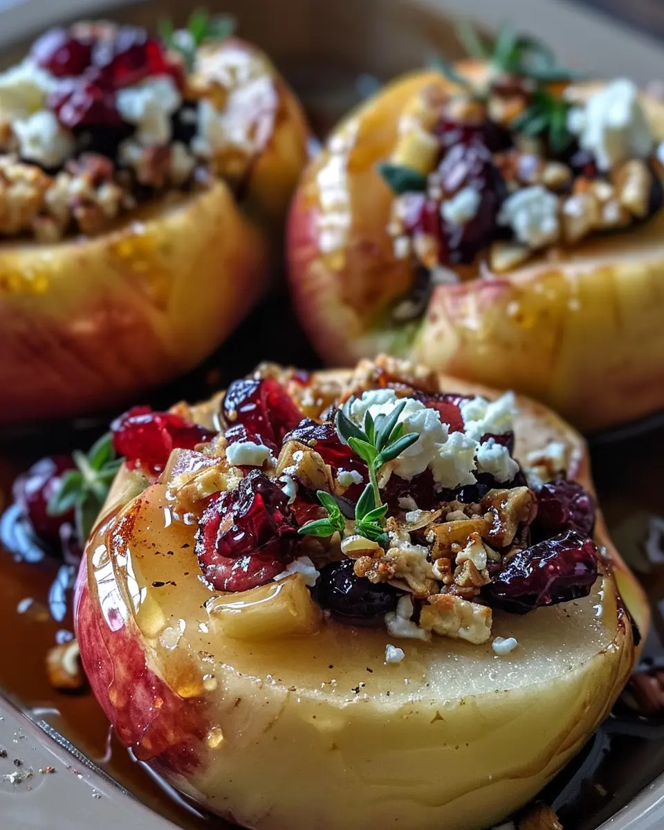 Baked Apples with Feta: A Delightful Treat with Honey &amp; Cranberries